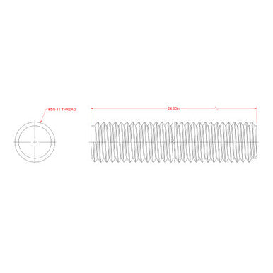 The SteelWorks Zinc Threaded Coarse Rods