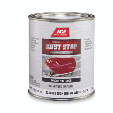 Rust Prevention VOC Oil Enamel Satin White Quart