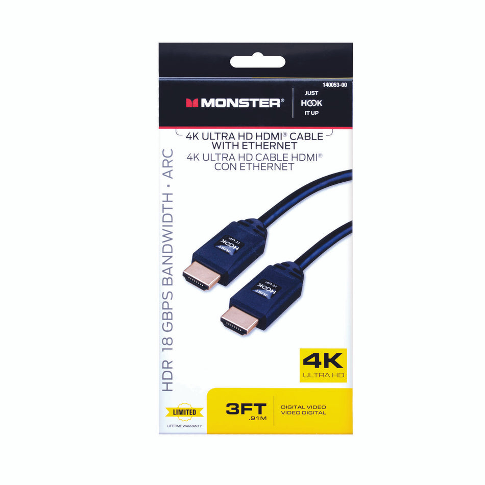 CABLE HDMI 3 FOOT BLACK