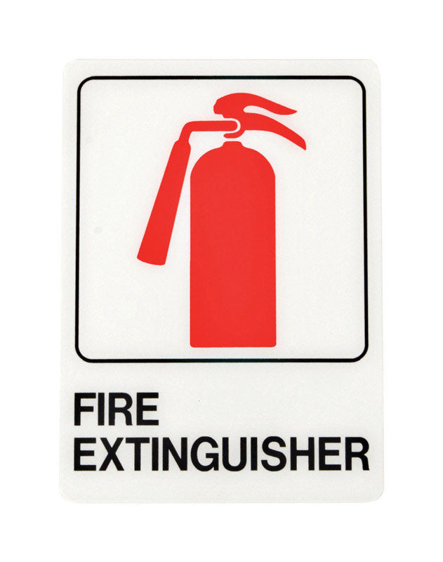 hy-ko deco english white informational sign 7 in. h x 5 in. w safety sign facility compliance osha