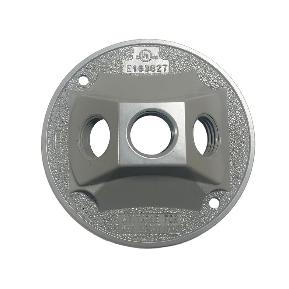 ROUND COVER 3 HOLE GRAY