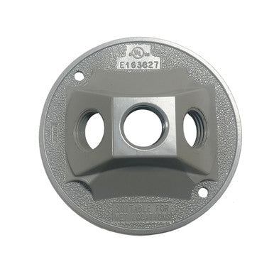Round Cover 3 Hole Gray