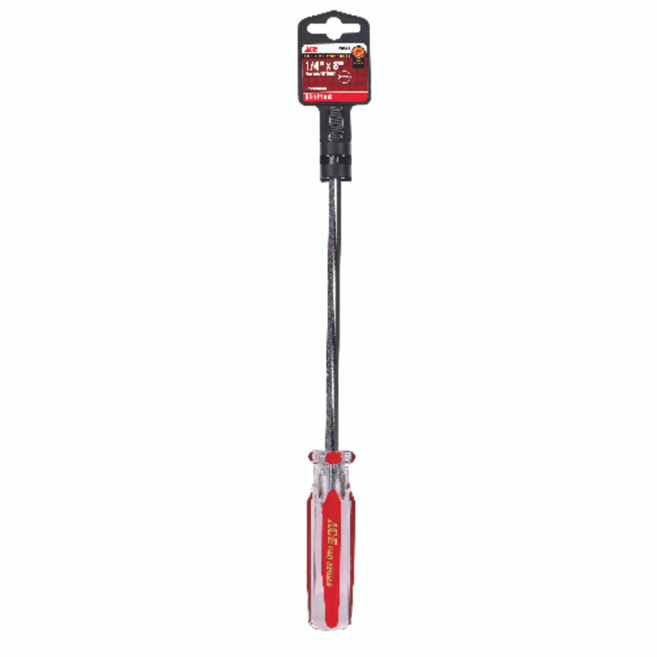 SCREWDRIVER 1/4 X 8 SLOTTED ACE