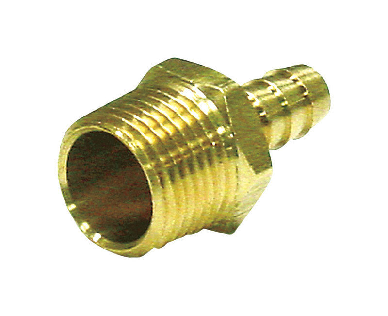 JMF yellow brass hose barb adapter 1/4 x 5/16