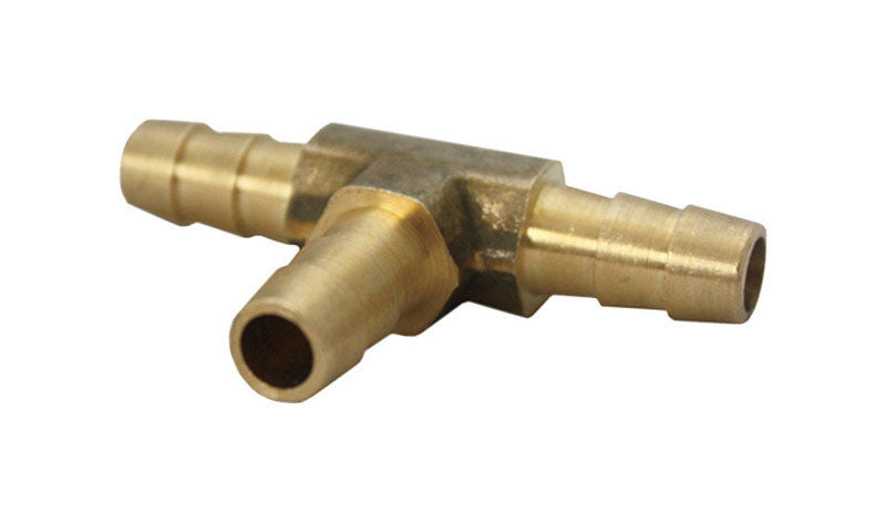 JMF Brass 3/8 in. Dia. x 3/8 in. Dia. Tee Connector 1 pk Yellow