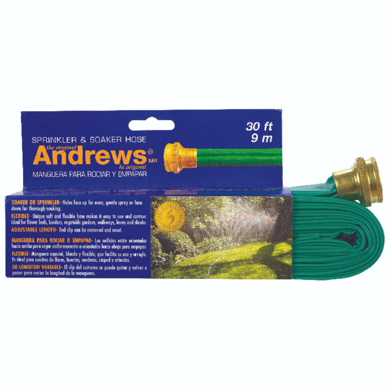 andrews 1 in. dia. x 30 ft. l green vinyl gentle soaker lawn garden outdoor supply