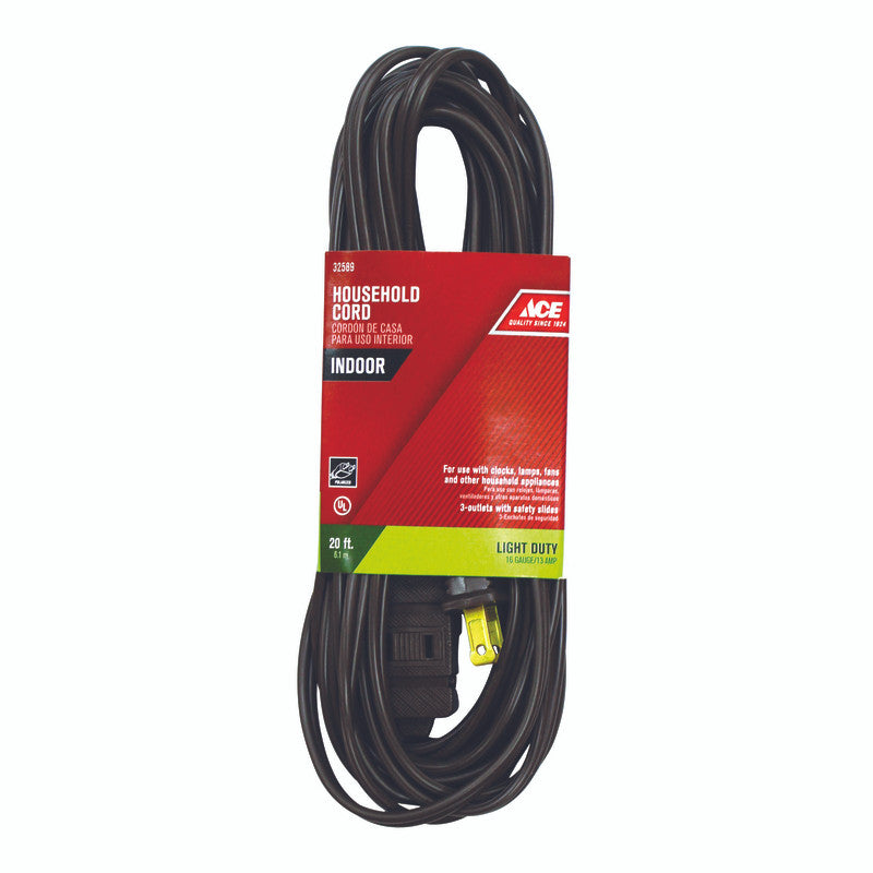 cord extension 16/2 spt 2 brown 20 foot 16/2 20 ft. extension cord