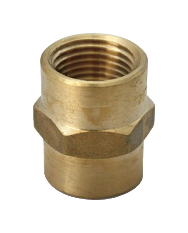 JMF brass reducing coupling 1/2 x 1/4 FPT x FPT lead-free NPT