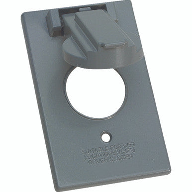 Single Receptacle Cover Gray