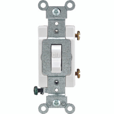 Switch Commercial Single Pole 15 Amp White