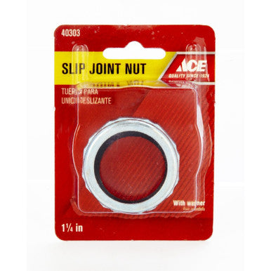 Ace 1-1/4 In. Dia. Chrome Chrome Slip Joint Nut And Washer 1 Pk
