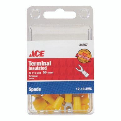 Terminal Spade Insulated 12-10 AWG 8-10 Stud