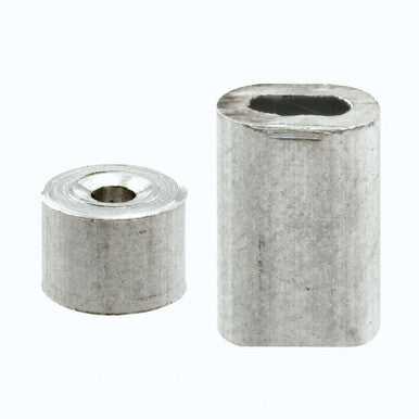 Prime-Line 3.9 in. W x 5.4 in. L x 1/16 in. Dia. Aluminum Cable Ferrules and Stops