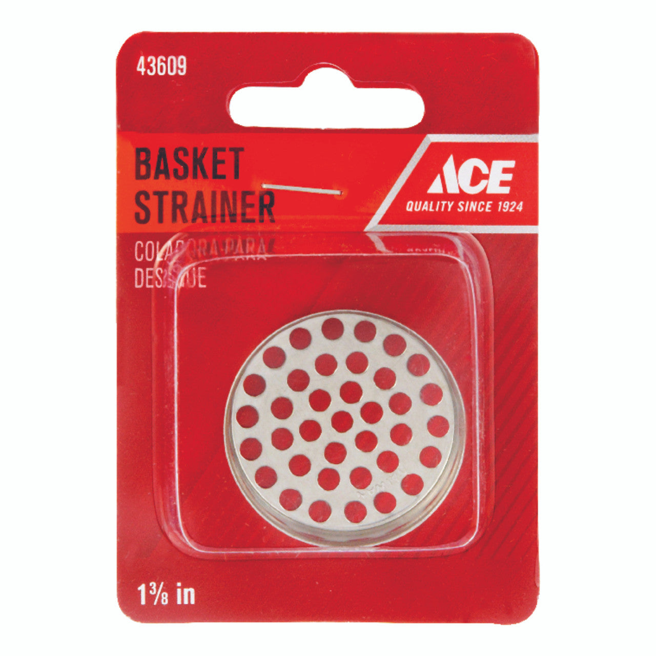 ace 1-3/8 in. dia. stainless steel replacement strainer basket plumbing pipe tee