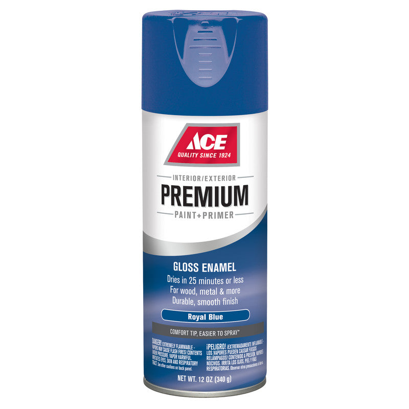 Ace Premium Gloss Royal Blue Enamel Spray Paint 12 ounce