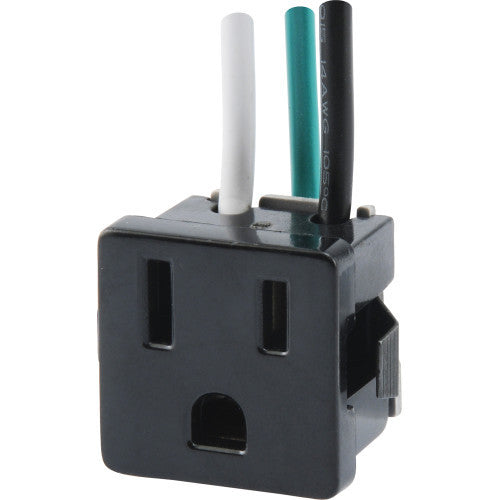 3-Prong Black Range Outlet (15 Amp-125 Volt)