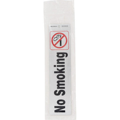 Adhesive No Smoking Sign with Symbol (2" x 8")
