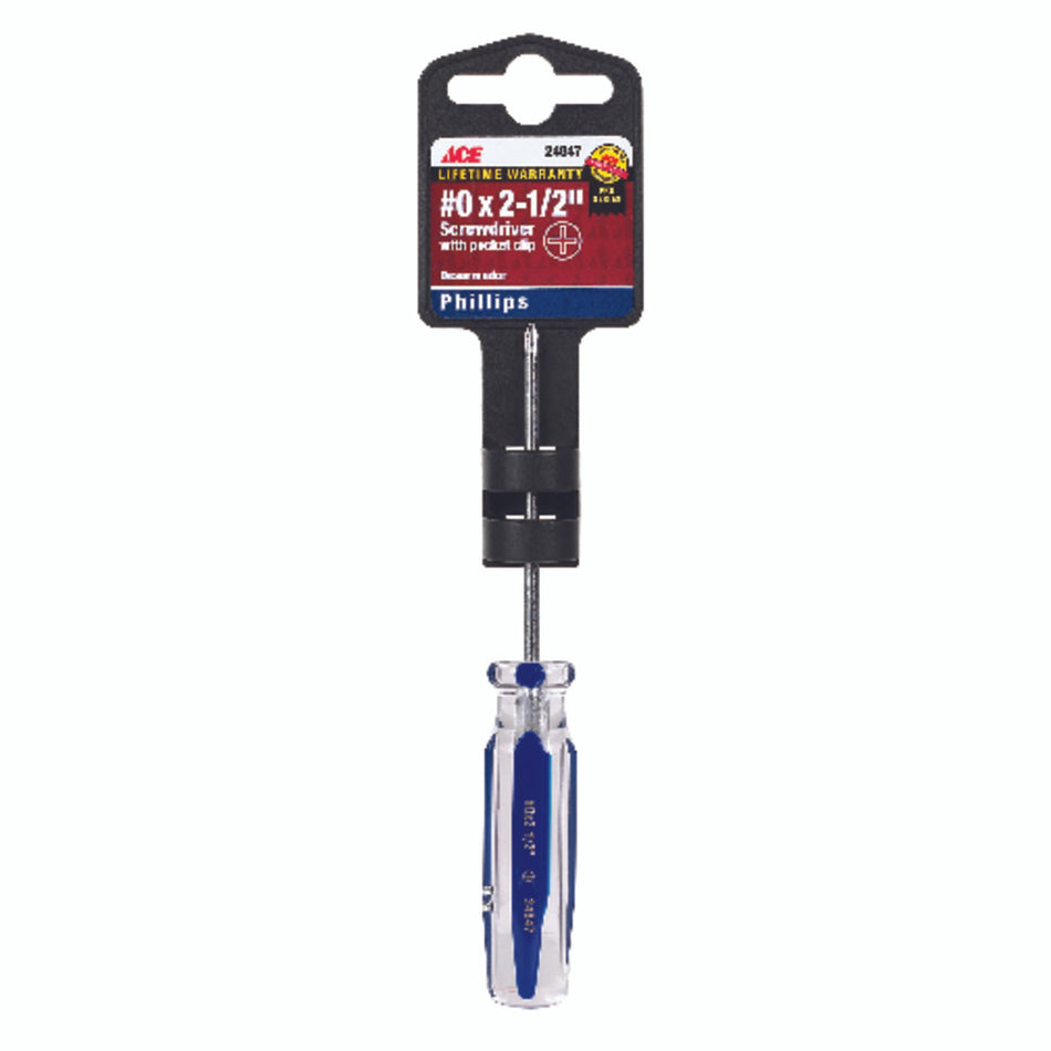 SCREWDRIVER #0 PHILLIPS 2.5 ACE PRO