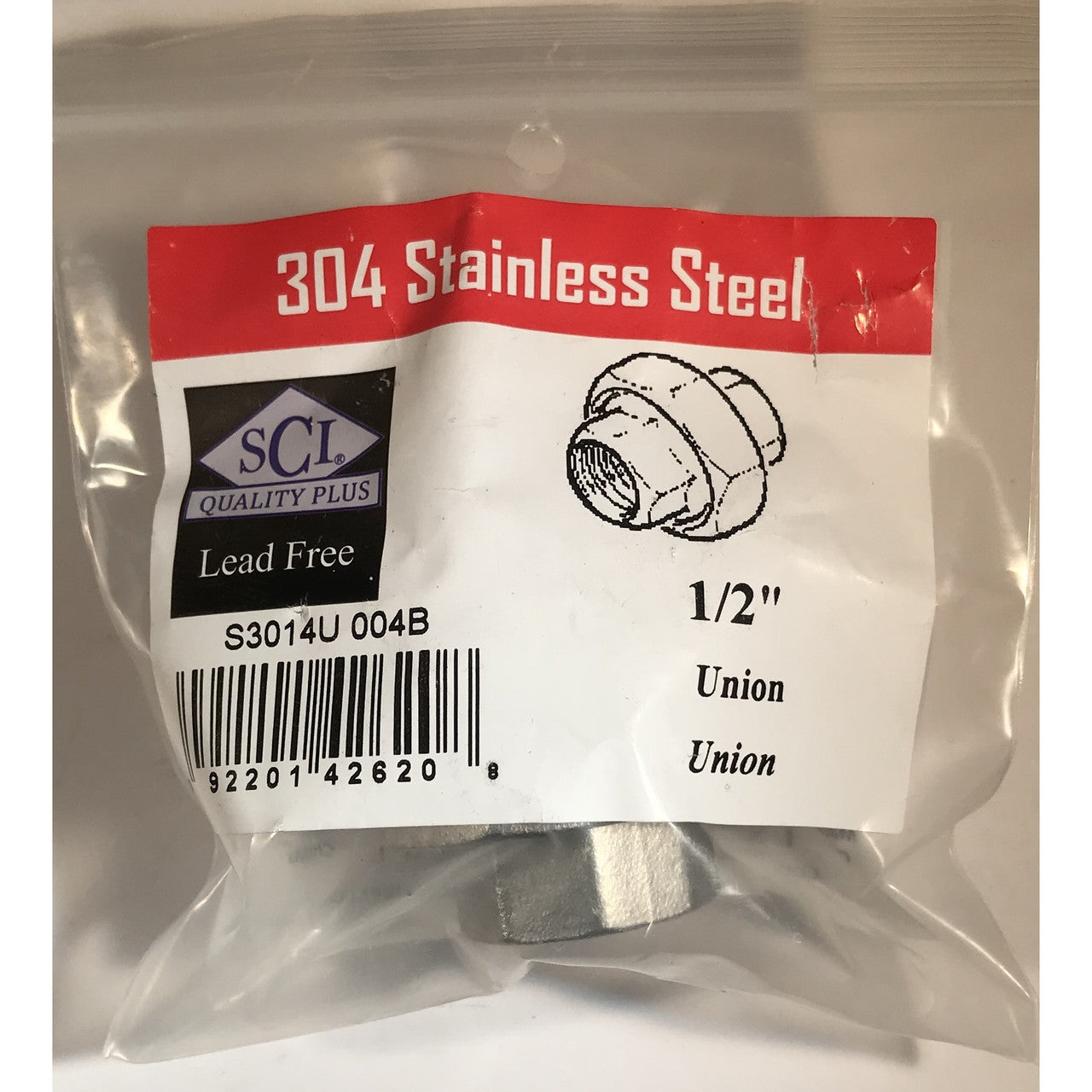 Smith-Cooper stainless steel tee 1/2 NPT threaded industrial