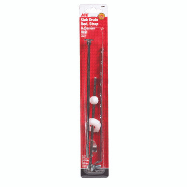 Ace Brushed Polished Chrome Sink Drain Rod And Strap