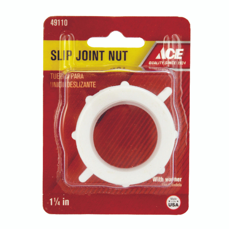 Ace 1-1/4 in. Dia. Plastic Nut
