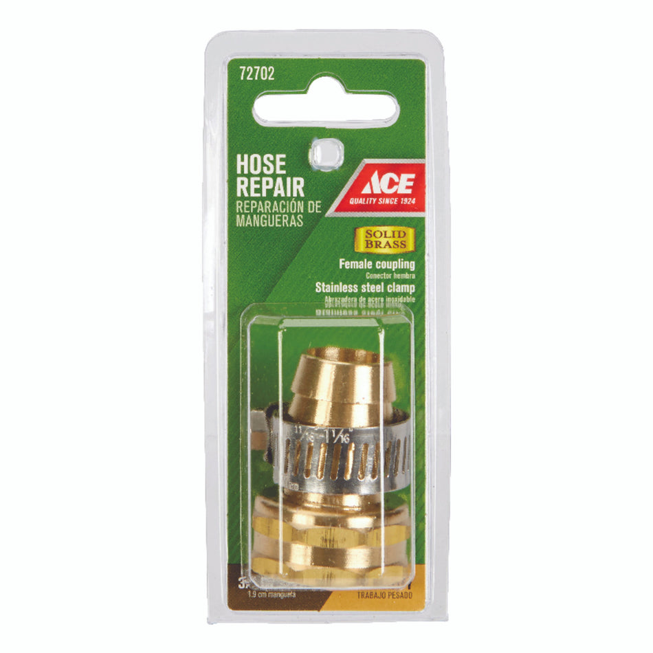 Ace 3/4 in. Hose Barb x 3/4 in. FHT Brass Threaded Female Hose Repair