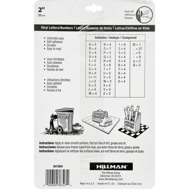 Die Cut Self Adhesive Letters & Numbers