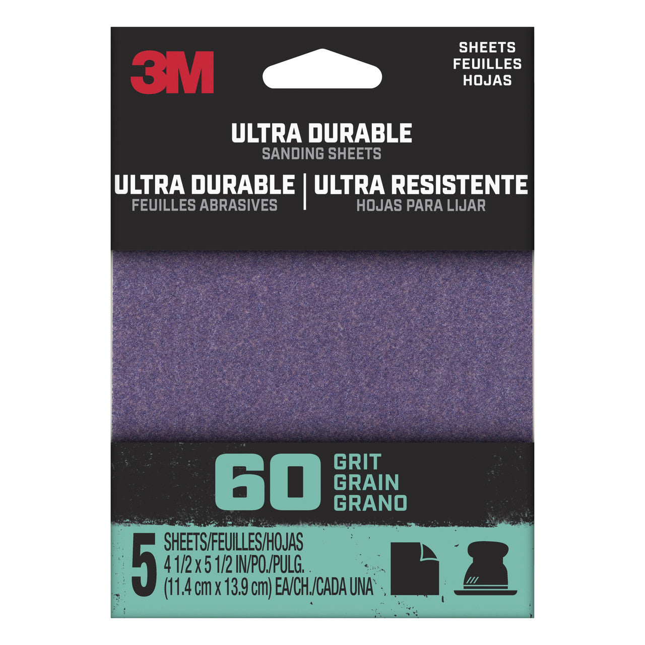 aluminum oxide sandpaper sheet 9 in. x 11 in. 60 grit abrasive sanding