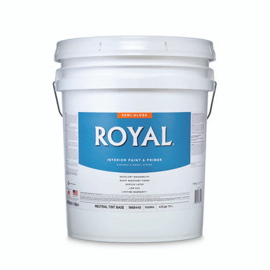 Royal Semi-Gloss Tint Base Neutral Base Acrylic Latex Paint and Primer Indoor 5 gal.