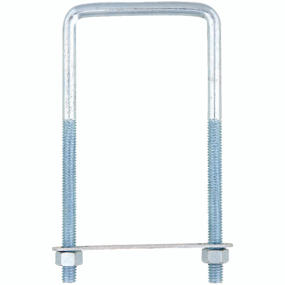 Hampton 3/8 in. x 3-5/8 in. W x 7 in. L Coarse Zinc-Plated Steel Lumber Size Square Bend U-Bolt