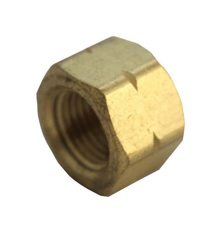jmf 1/8 in. fpt brass cap plumbing pipe cap