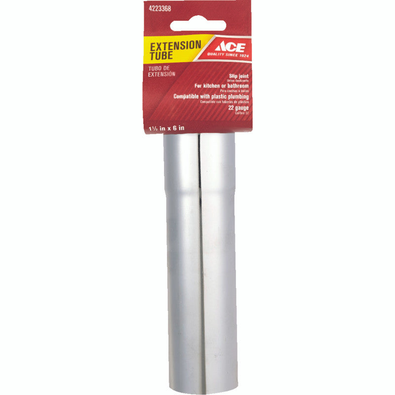 ace 1-1/2 in. dia. x 6 in. l brass extension tube plumbing pipe