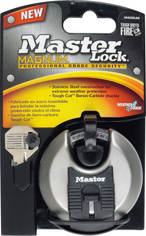 Master Lock 1-1/2 in. H x 1 in. W x 2-3/4 in. L Steel Ball Bearing Locking Shrouded Shackle Padlo