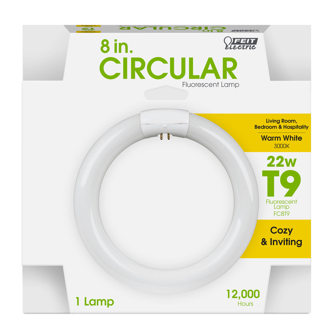 feit electric 22 watt t9 8 in. l fluorescent bulb warm white linear 3000 k 1 pk fluorescent light bulb 22W warm white