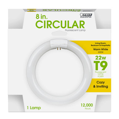 FEIT Electric 22 watt T9 8 in. L Fluorescent Bulb Warm White Linear 3000 K 1 pk