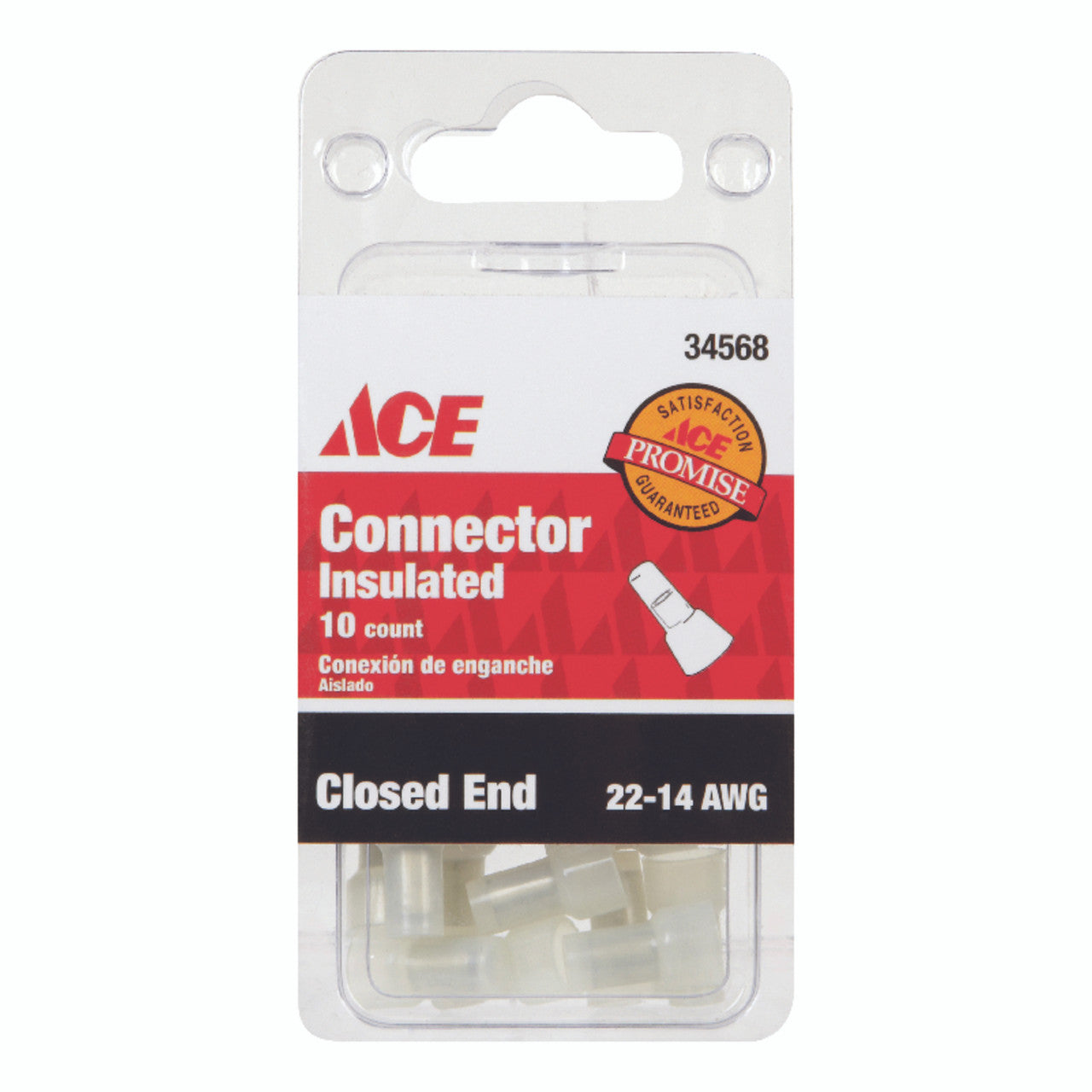 closed-end connector 22-14 AWG insulated crimp wire connector
