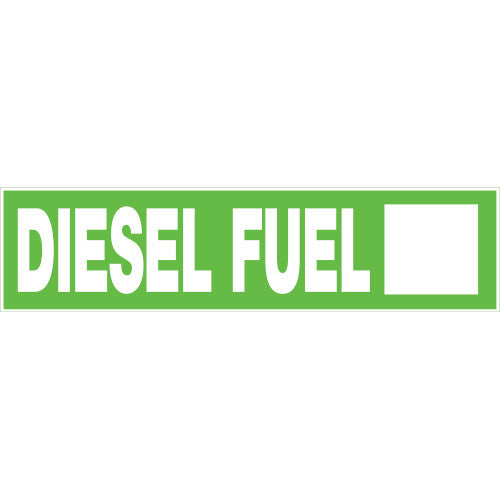 adhesive diesel fuel sign (2" x 8") facility sign safety identification