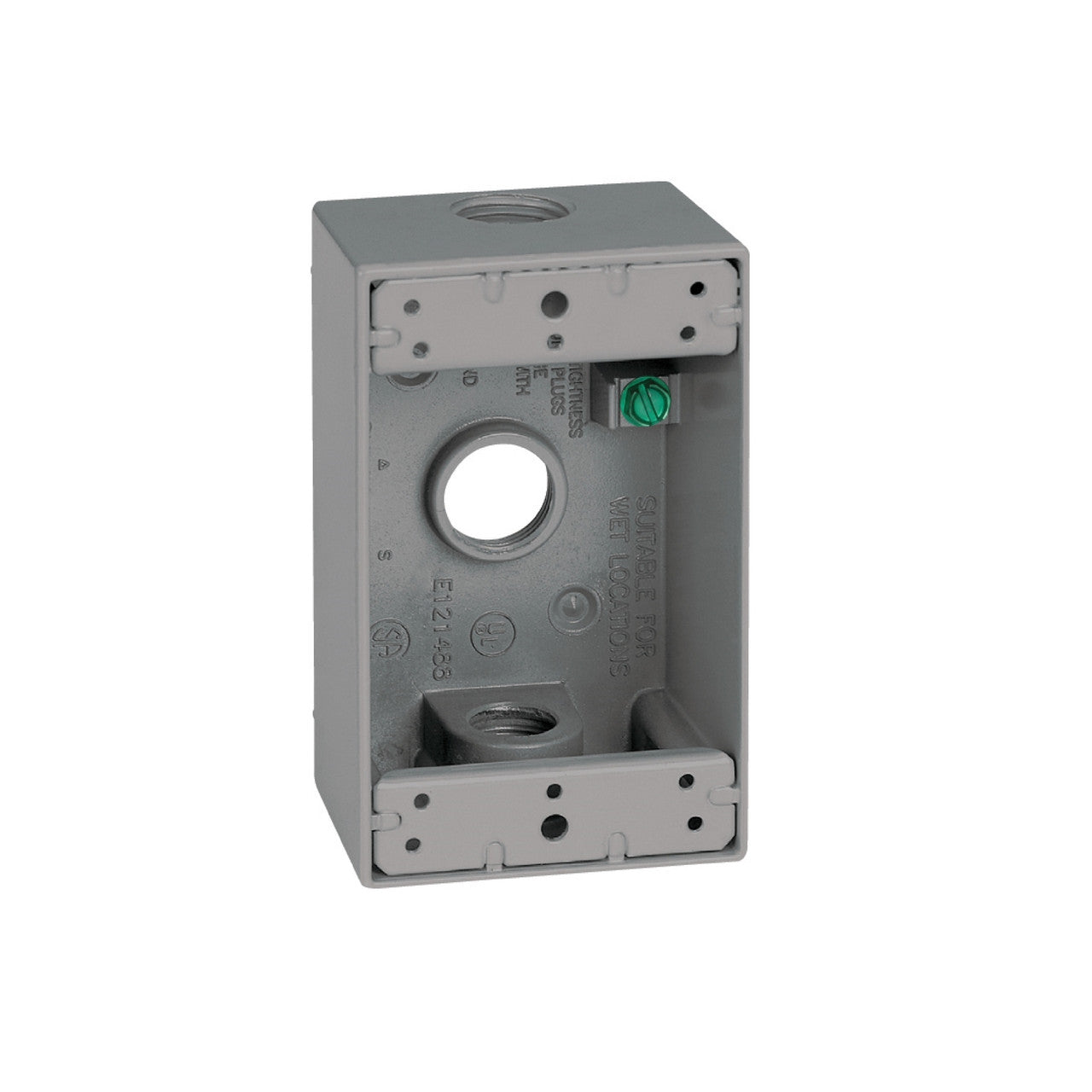 outlet box 1 gang 1/2 3 hole electrical box 1-gang