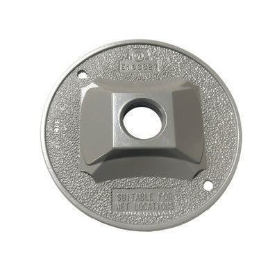 Round Cover 1 Hole Gray