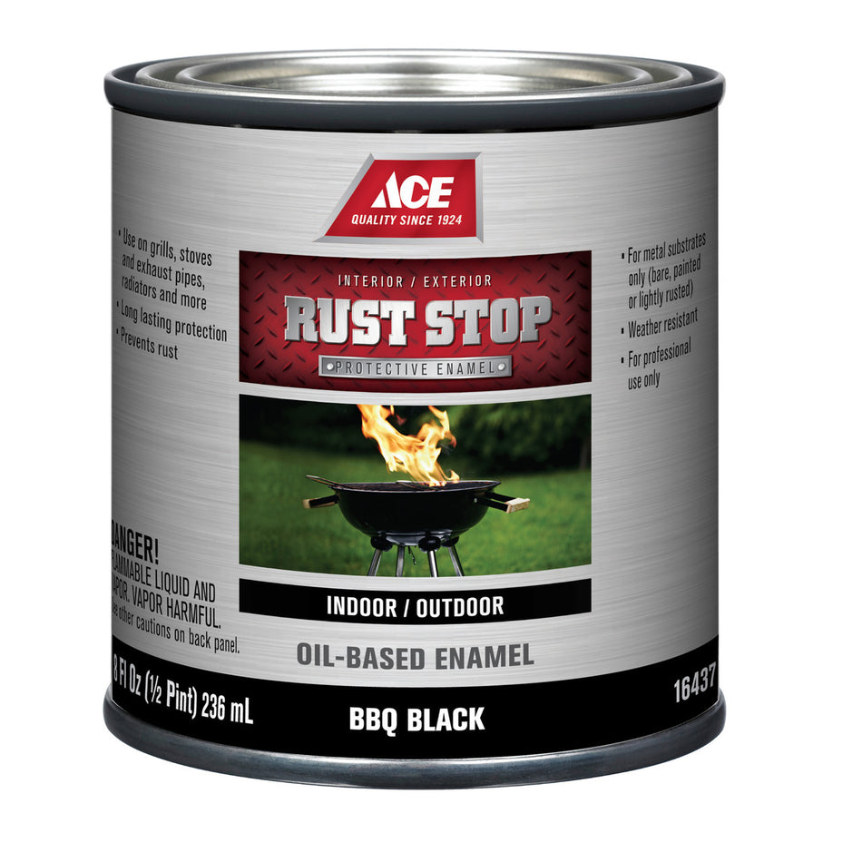 RUST PREVENTION OIL ENAMEL BBQ BLACK 1/2 PINT