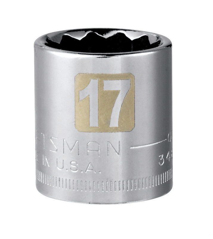 craftsman socket 3/8 drive 17 millimeter 12 point  socket ratchet