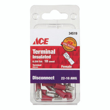 Disc Female Insulated 22-16 AWG 10 Pack