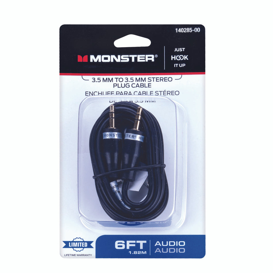 CABLE STEREO 6 FOOT BLACK