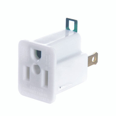 Adapter Ground Vinyl 3/2 White