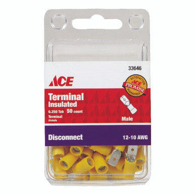 Disc Male Insulated 12-10 AWG 250 Tab