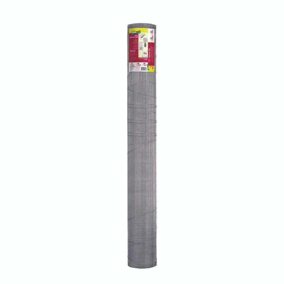 Garden Zone 48 in. W x 50 ft. L Silver 23 Ga. Steel Hardware Cloth
