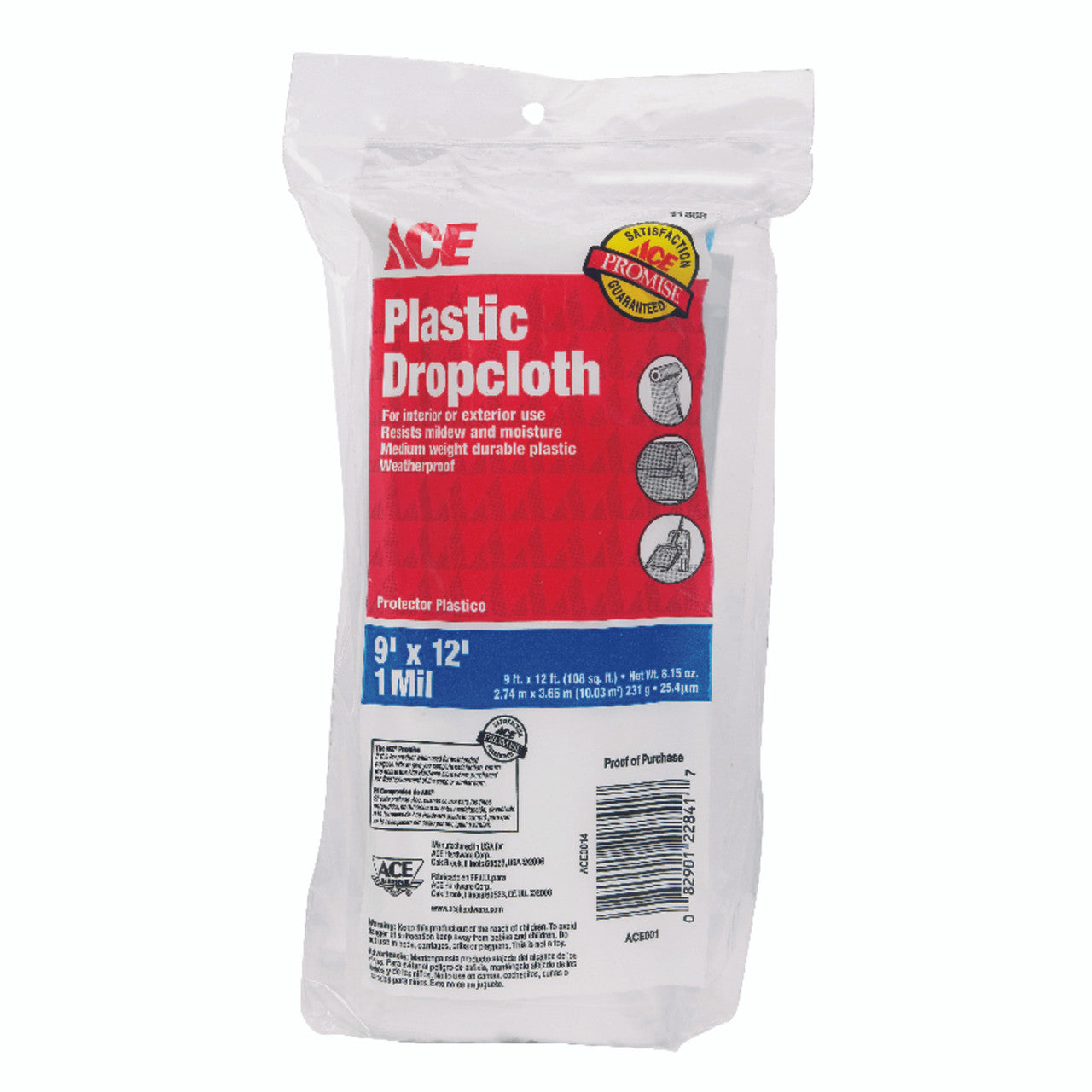 plastic drop cloth 9 ft. x 12 ft. paint protection surface cover
