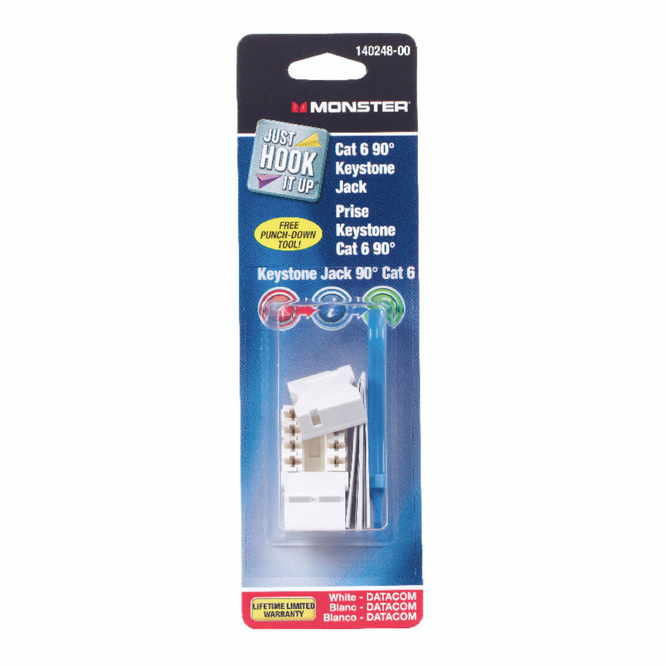 JACK CAT 6 90 WHITE 1 PACK