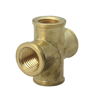 Jmf 1/4 In. Fpt X 1/4 In. Dia. Fpt Brass Cross