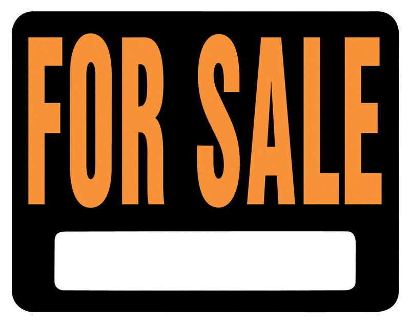 hy-ko hy-glo english black informational sign 14.5 in. h x 18.5 in. w facility sign safety identification